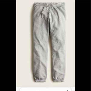 NWT J CREW UNIVERSITY CORE Terry sweatpants with J Crew embroidered logo